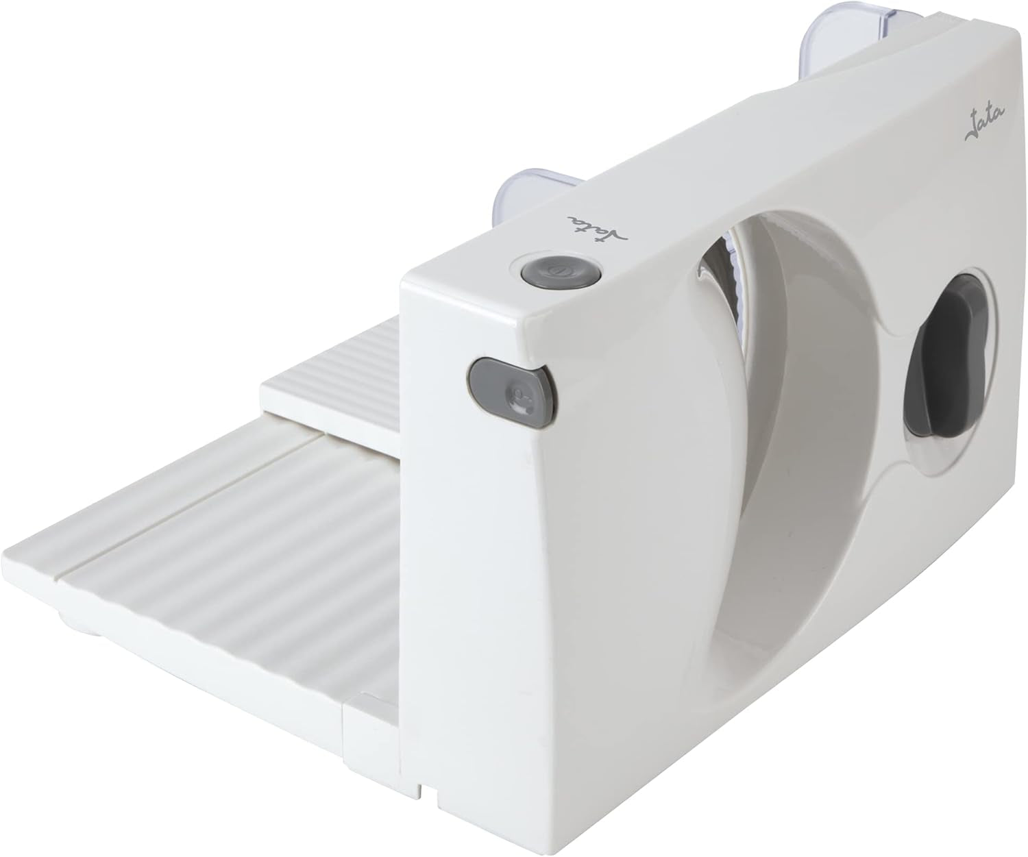 JECF0300 Compacte elektrische snijmachine, verwijderbaar roestvrijstalen mes, diameter 170 mm, diktecontrole 0 tot 15 mm, 150 W Naty Shop raspen en snijmachines