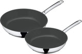 WMF Devil pannenset 2 stuks, inductiepannen 24, 28 cm, Cromargan roestvrij staal, keramische coating, ovenvaste potten en pannen Naty Shop Set van 2 pannen 24 en 28 cm