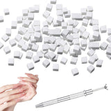 100 Stück Nail Art Schwamm Mit Metallgreifer, Sponge Brush Applicator, Sponge Nagel Pinsel, Maniküre Zubehör Für Nägel, Um Eine Varaudzen Van Gradient Nail Art Patterns Zu Ersetlen
