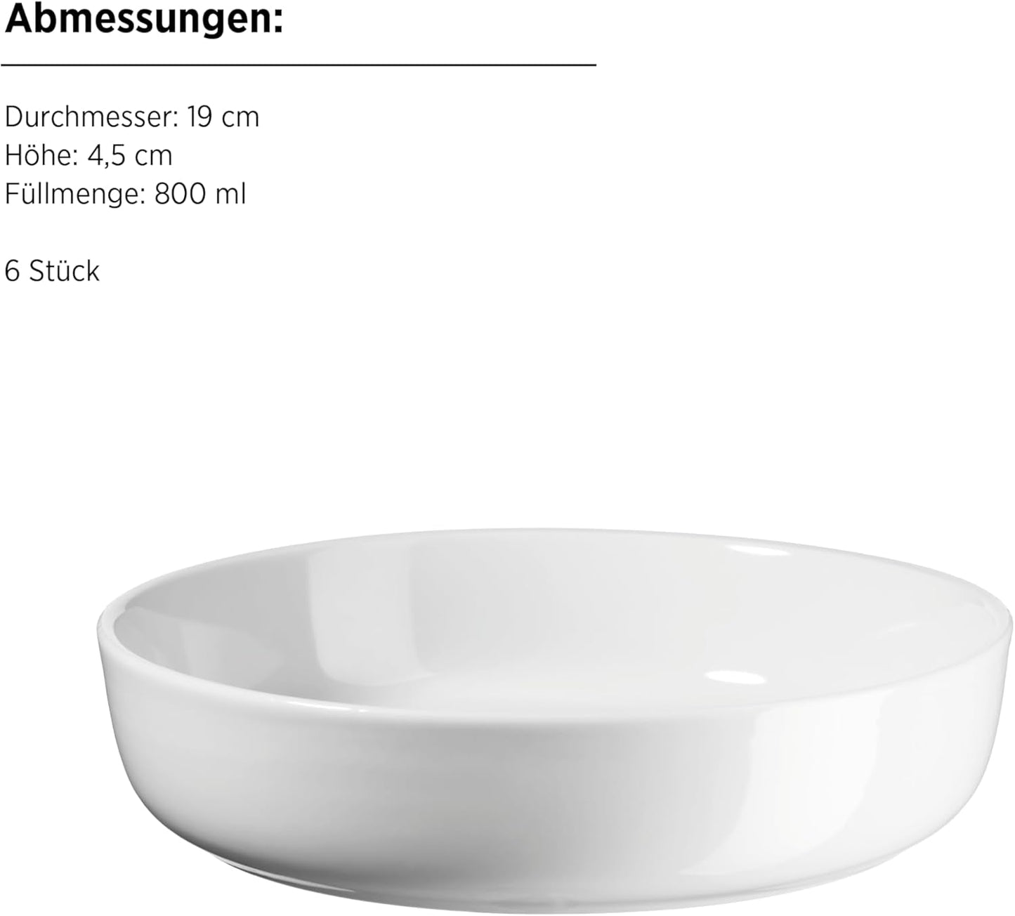 MÄSER, Navina serie, servies voor 6 personen, wit porseleinen servies, tijdloos, porselein, wit