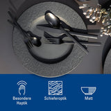 Villeroy & Boch - Manufacture Rock Serviesset, 6-delig, Serviesset voor 2 personen, Premium Porselein, Zwart