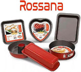 Rossana, Puddingvorm met kegel 23 cm, antiaanbaklaag, kleur rood/grijs, RVS Vormen en bakplaten Naty Shop