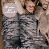 Verzwaarde babydeken | 3,5 kg | 100X150Cm | Therapiedeken | Verzwaarde dekens | Zware deken (blauw tijgergezicht, 3,5 kg - 100 x 150 cm) BLENKZ bedden en dekens.