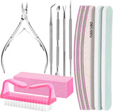 FANDAMEI manicureset, buffer voor gelnägel, nagelfeile 100/180, nagelfeilen voor gelnägel, nagelhautschieber, buffer voor gelnägel, feilen voor gelnägel, nagelzange, nagelfeilen set, manicure- en pedicureset