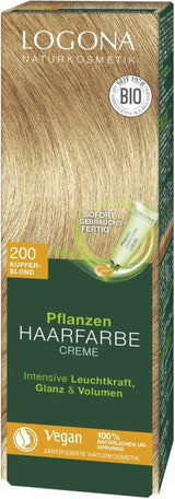 LOGONA Natural Cosmetics Plantaardige Haarkleurcrème 240 Nougat Bruin, Natuurlijke kleurstof voor bruin haar met henna, kleurcrème voor bruintinten, kleuring voor donker haar, 150ml Haarverf Naty Shop Lichtbruin
