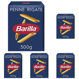 Pasta Barilla Klassiek Penne Rigate Nr. 73 van hoogwaardige durumtarwe, altijd beetgaar (1 x 500 g)