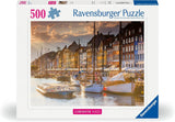 Ravensburger Puzzel 12000846, Scandinavische plaatsen - Zonsondergang in Kopenhagen - Legpuzzel van 500 stukjes voor volwassenen en kinderen vanaf 12 jaar Puzzel Naty Shop