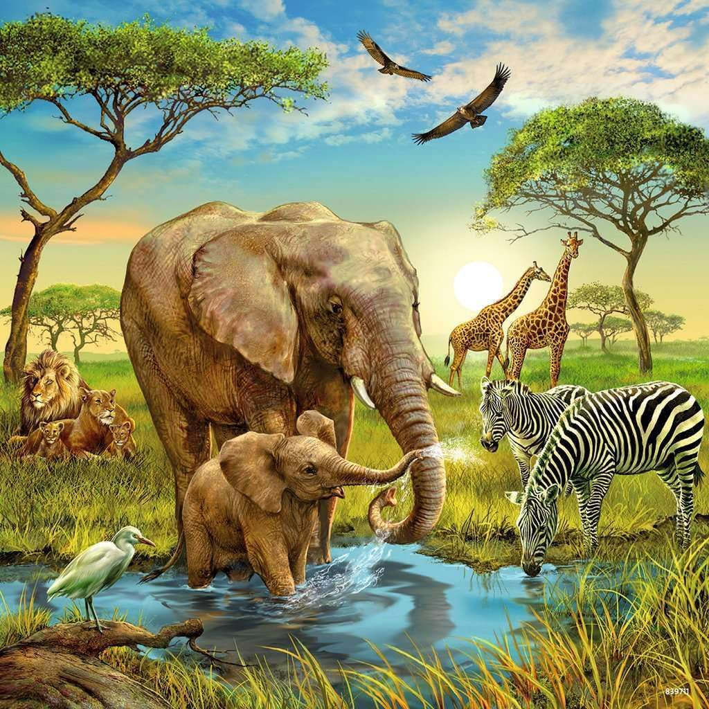 Ravensburger Puzzel voor kinderen - 09330 Dieren van de Aarde - Puzzel voor kinderen vanaf 5 jaar, met 3X49 stukjes Puzzel Naty Shop