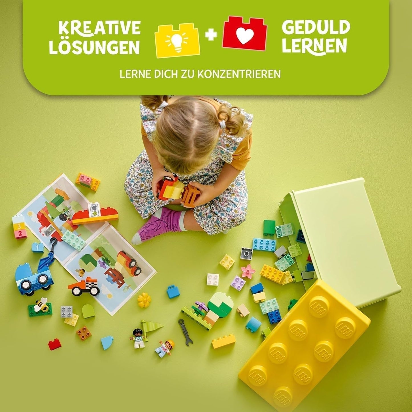LEGO DUPLO Klassieke stenen doos, auto's en vrachtwagens, voertuigspeelset voor kinderen vanaf 1,5 jaar, creatief leerspeelgoed, autospeelgoed en raceautoset 10439 Bouwsets Besuche in LEGO-Store