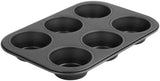 Zenker 6Er Muffinform Zwart Metallic, 275X190X30 Mm, Teflon Classic Antihaftbeschichtung, Hitzebeständig Bis 230°C, Leichte Reinigung, Ideal Für Köstliche Muffins Vormen en bakplaten Naty Shop