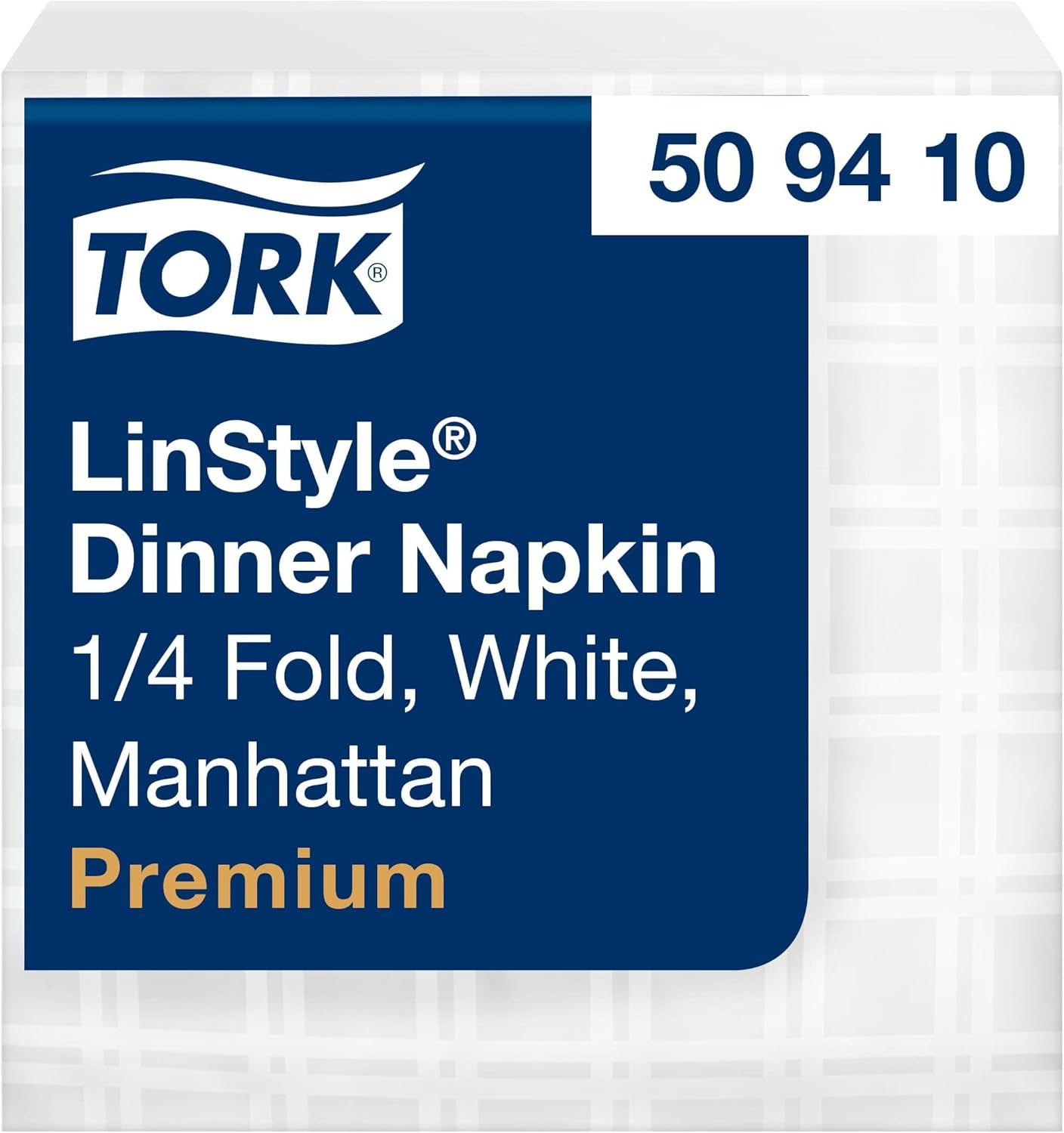 Tork Linstyle witte servetten, 1/4 vouw, 19,5 x 19,5 cm, 14 נ50 servetten, 509410