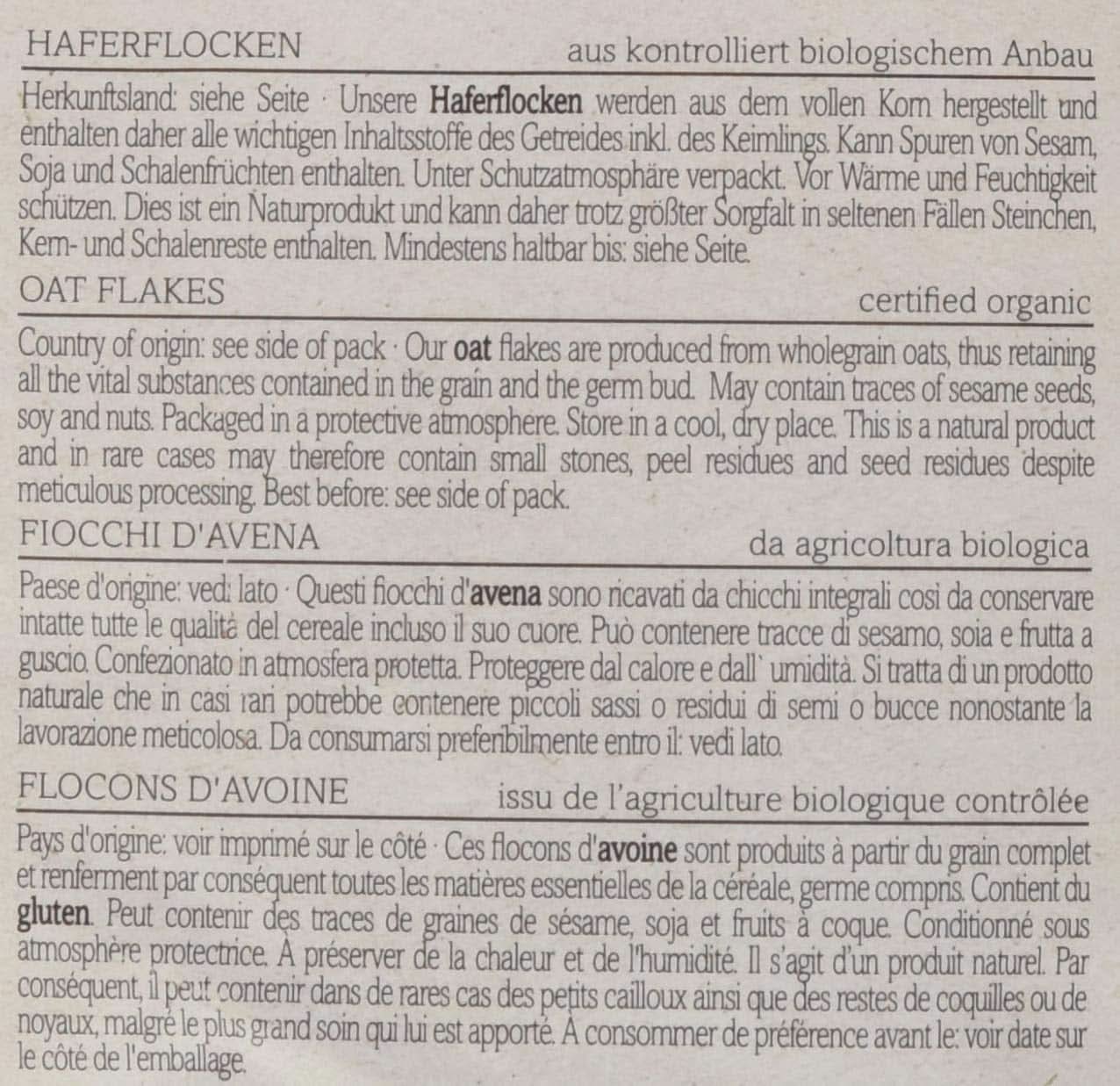 Verival Havermout - Biologisch, pak van 6 x 500 gram Cereale Naty Shop