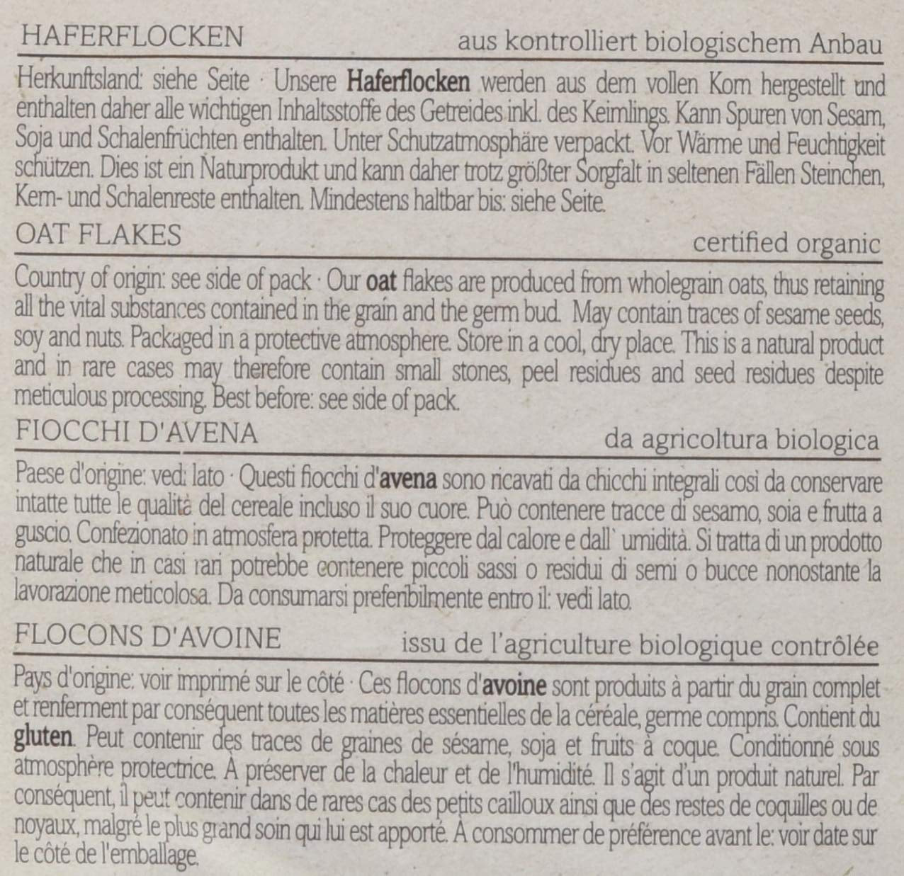 Verival biologische havermout, 6 stuks (6 x 500 g)