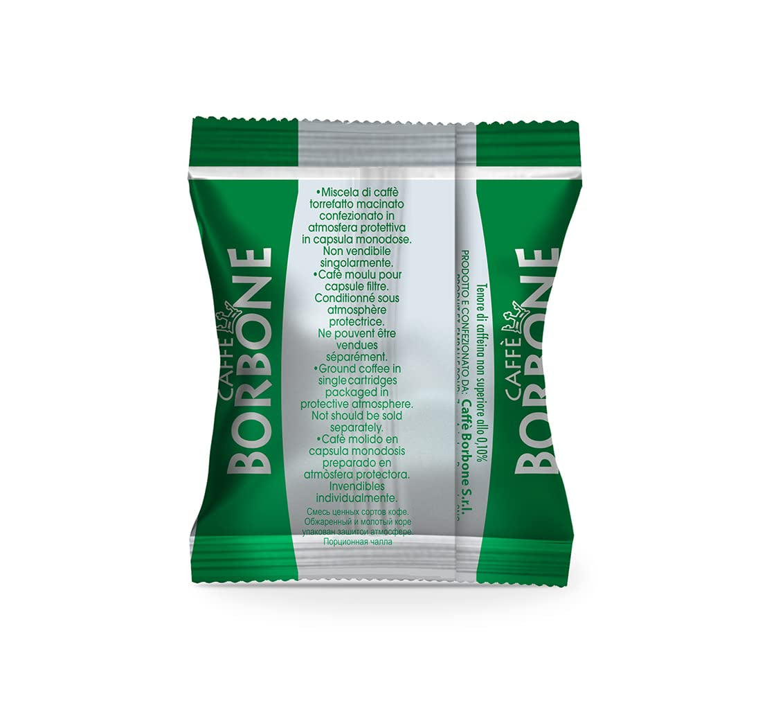 Caffè Borbone Kaffee Kapseln Respresso, Blaue Mischung, 100 stück & Kaffee Kapseln Respresso, Entkofeinierte Dek Mischung - 100 stück - Compatibel met Häuslichen Kaffeemaschinen Nespresso®*
