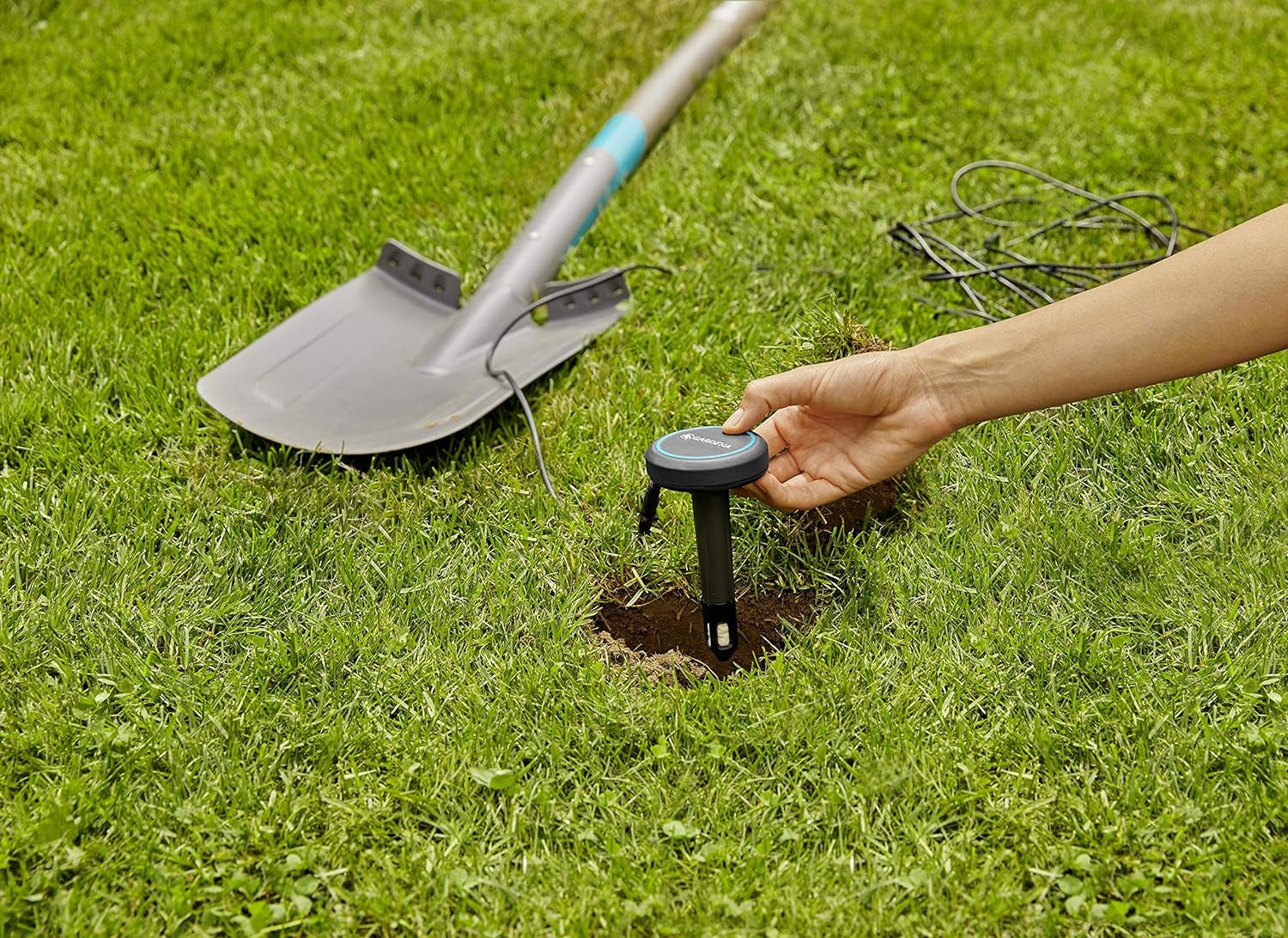 Gardena verlengkabel (10 m) voor regensensor en bodemvochtsensor, aansluitkabel met Easy Click systeem, verlengbaar tot 105 m, voor boven- en ondergronds gebruik (01868-20)