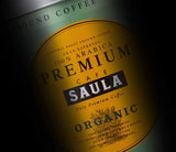 Saula premium koffiebonen, verpakking van 2 dozen x 500 g. 100% biologische Arabica