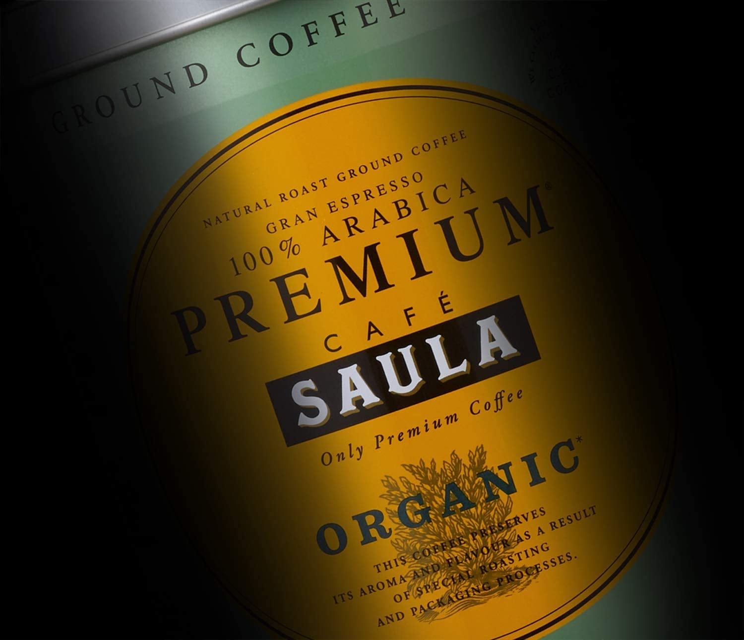 Saula premium koffiebonen, verpakking van 2 dozen x 500 g. 100% biologische Arabica