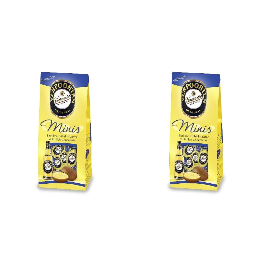 RCP Verpoorten Minis, Advocaattruffels, Alpenmelkchocolade, Vloeibare vulling, Bevat alcohol, Geweldig cadeau, 110 g (Pak van 2)