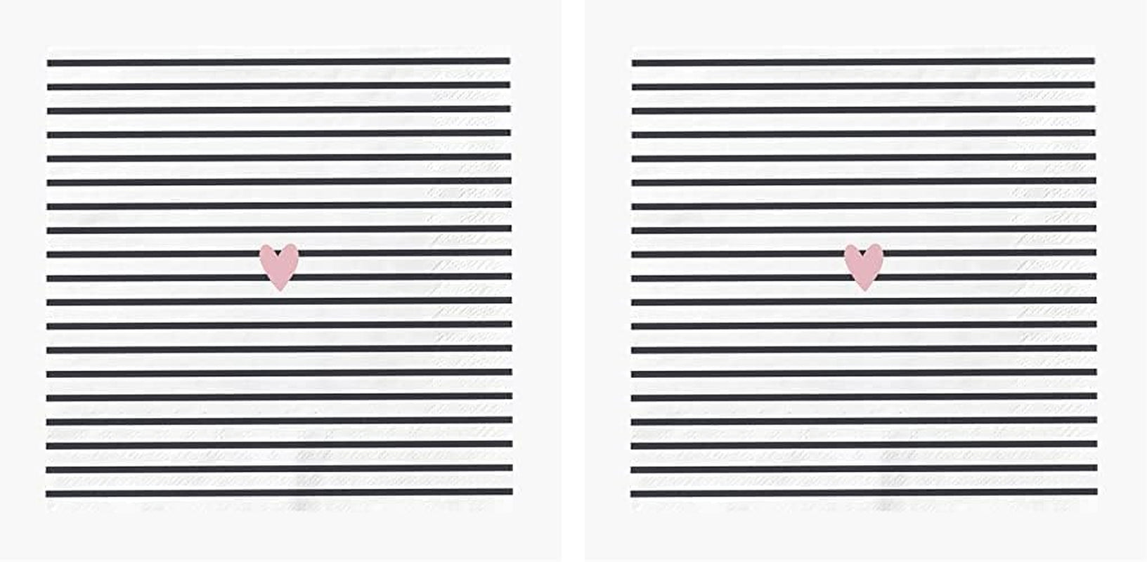 Grafik Werkstatt Servetten met spreuk 20 stuks 25 cm x 25 cm zwart en wit hart (pak van 2)