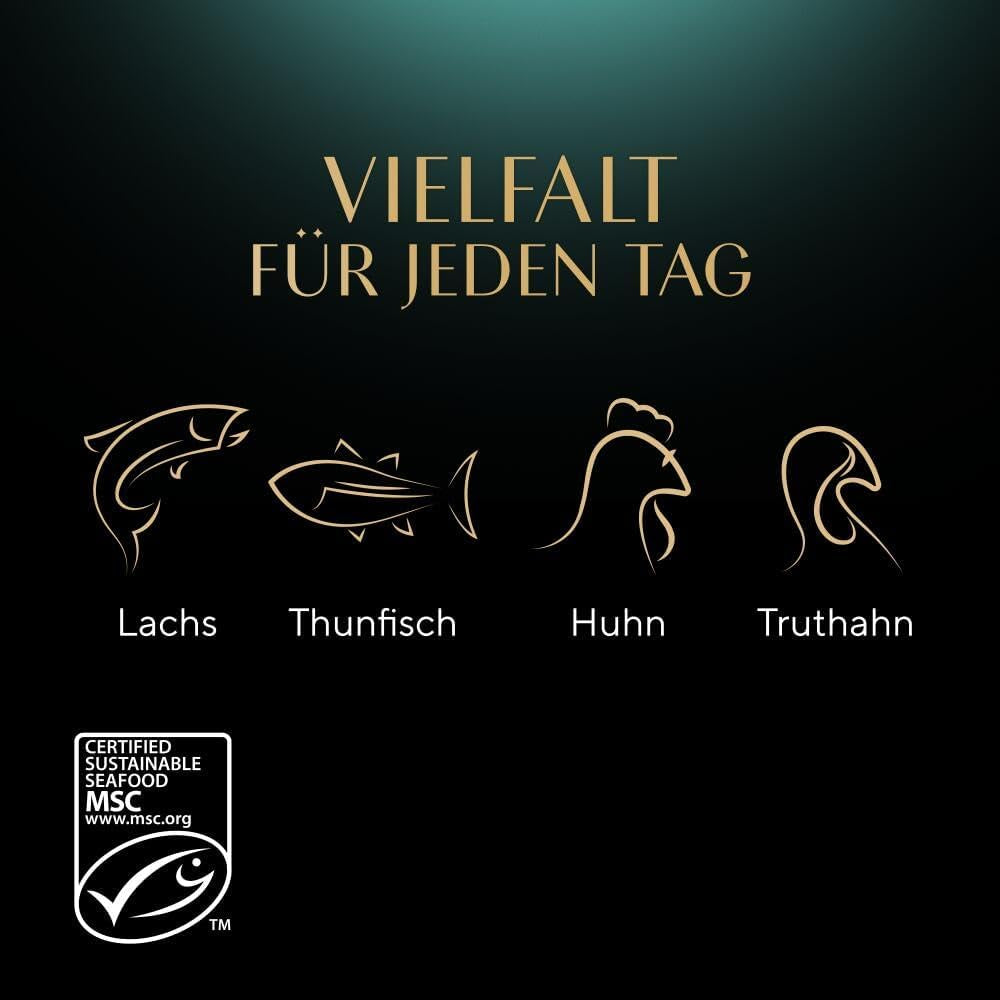 SHEBA Nature's Collection in jus - Nat kattenvoer van hoge kwaliteit, fijne variëteit (MSC) in geportioneerde zakjes - 72 x 85 g