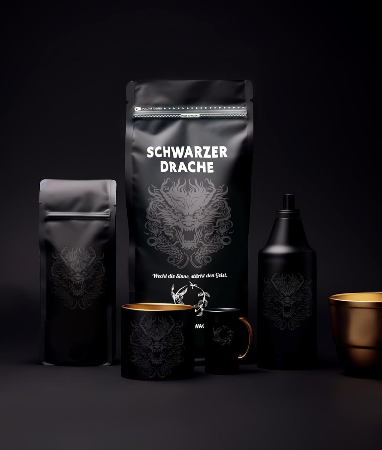 Black Dragon Espresso 100% Robusta - Extra sterke gebrande koffiebonen - Zeer sterke en volle koffie met hoog cafeïnegehalte - Zeer sterke espresso