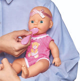 Simba 105030069 - New Born Baby Doll, vinylpop met drink- en voedingsfunctie, met geboorteakte en accessoires, 4 stuks, 30 cm, pop, vanaf 3 jaar Naty Shop Dolls