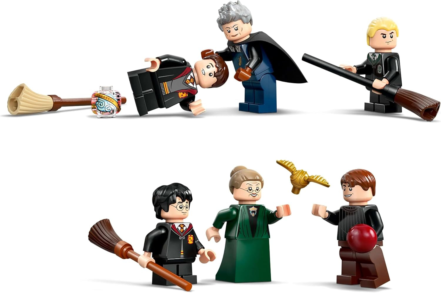 Kasteel Zweinstein LEGO Harry Potter: Vlieglessen Avontuurspeelset met 6 minifiguren om te verzamelen, waaronder Draco Malfidus en Professor Anderling Rollenspelset voor jongens en meisjes, 9 jaar oud 76447 Bouwsets Besuche in LEGO-Store