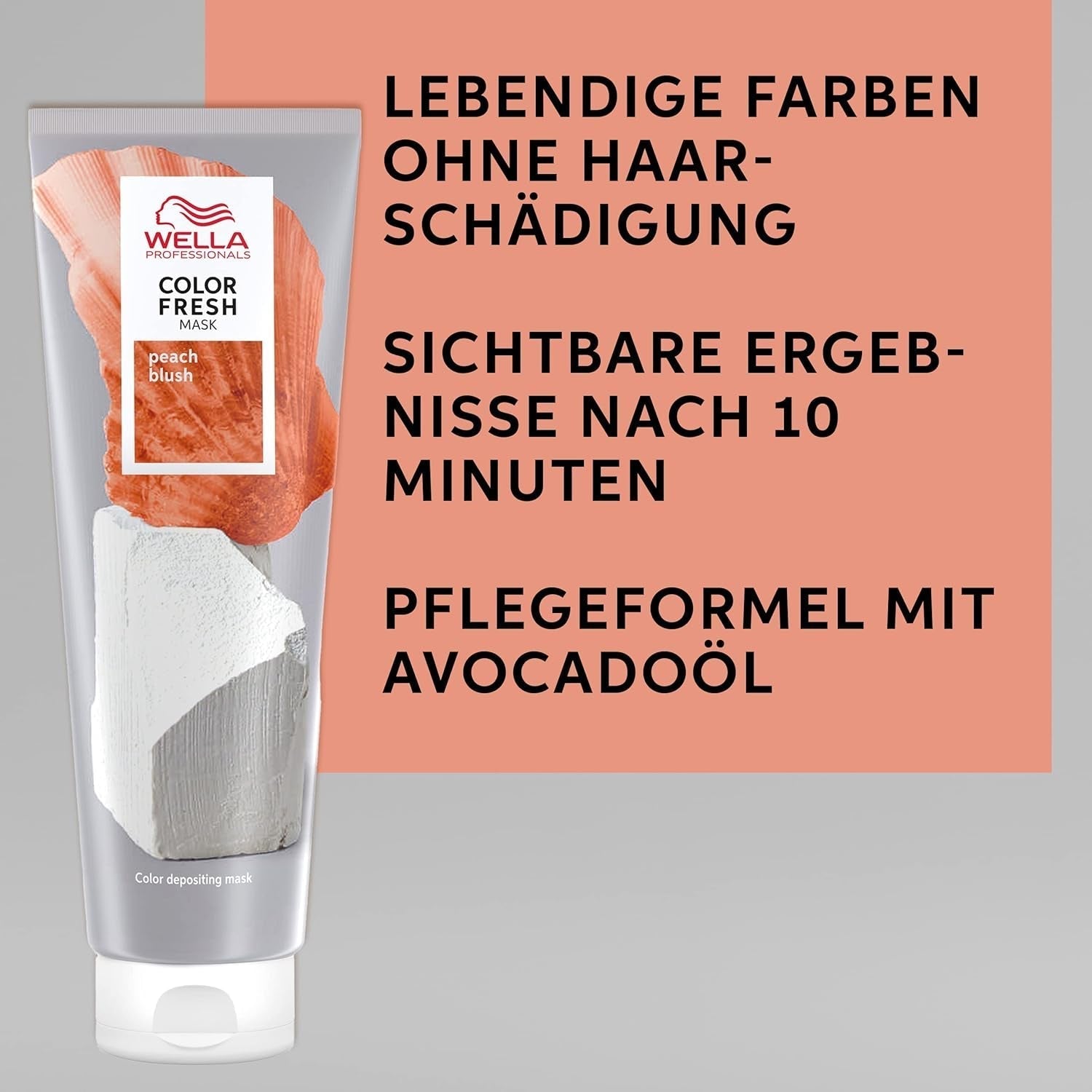 Wella Professionals Color Fresh Mask Peach Blush - haarbehandeling voor het revitaliseren en veranderen van de haarkleur - voedende tint met avocado-olie - voor blond en verlicht haar - 150 ml Naty Shop Haarmasker