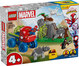 LEGO Marvel Spidey's team op reddingsmissie in de Dino Truck Speelgoedauto bouwen voor superhelden Avonturenset voor kinderen 4+ Spidey en zijn supervrienden 11199 Bouwsets Besuche in LEGO-Store