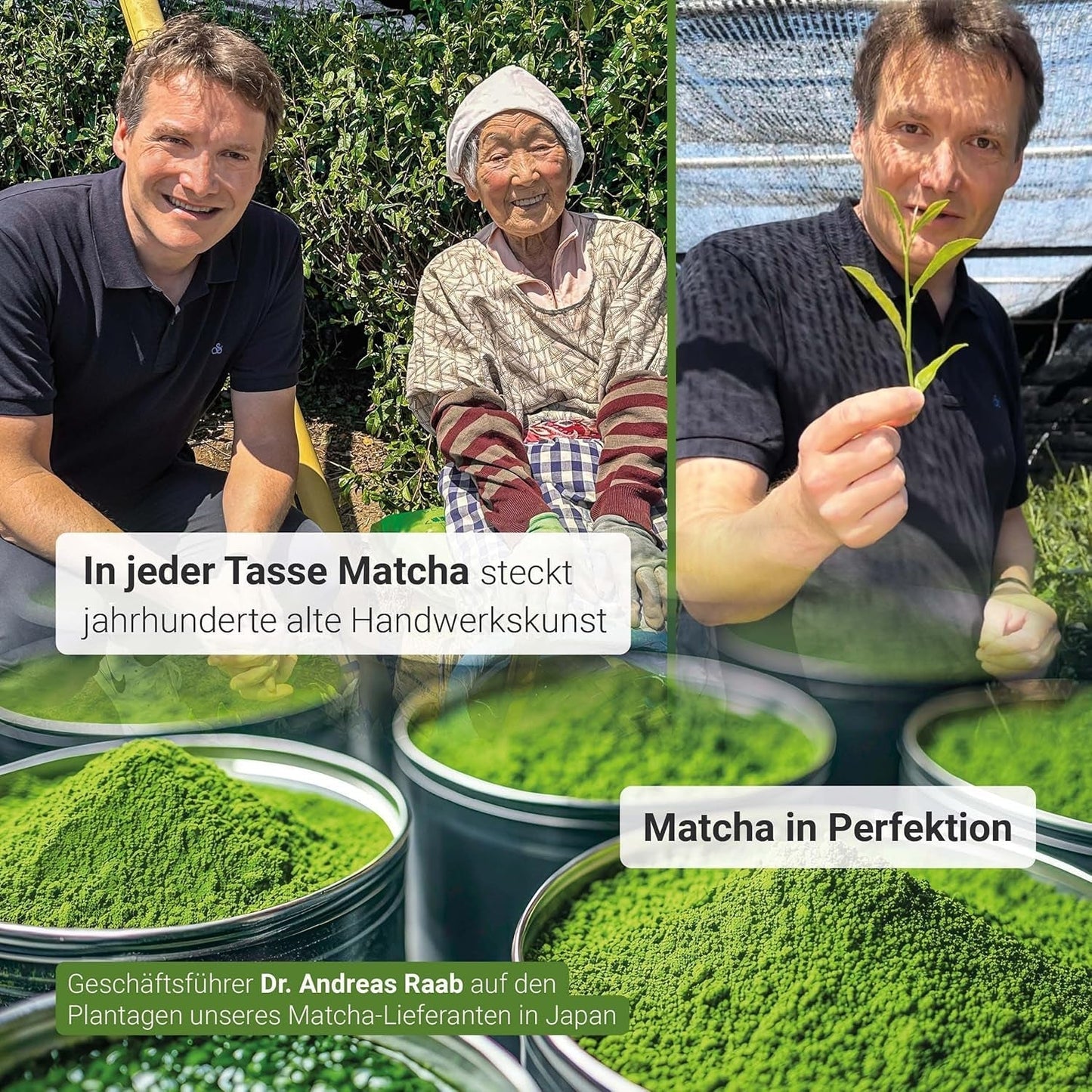 Raab Vitalfood® Premium Bio Matcha Poeder (30g) - Origineel uit Japan, puur matchapoeder zonder toevoegingen, fijngemalen, mild bittere smaak, groene theepoeder, veganistisch, theeceremonie