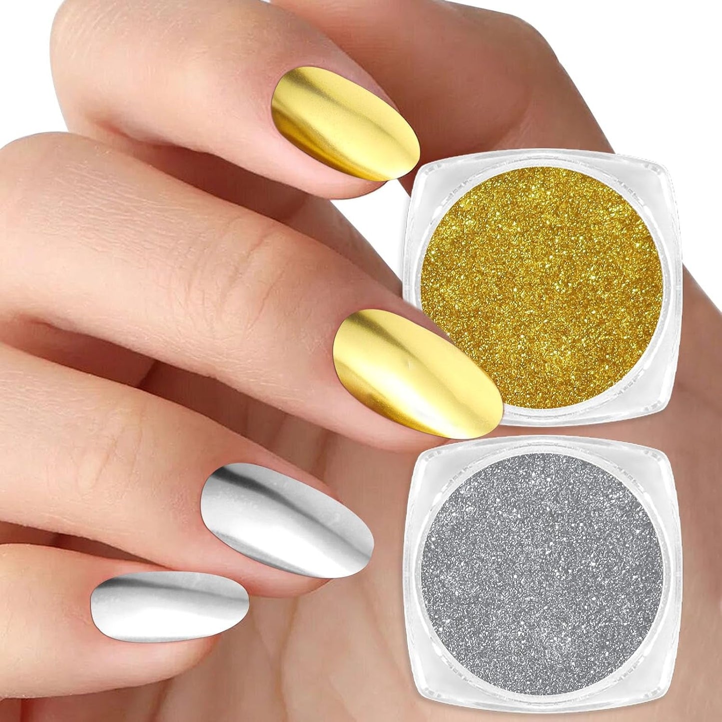 White Pearl Chrom Nagel Pulver, Iriserende Aurora Pulver Metallic Spiegel Effect Glitter Pulver Pearlescent Eis Transparant Meerjungfrau Pigment Perle Glitter Staub Für Nail Art Decoratie