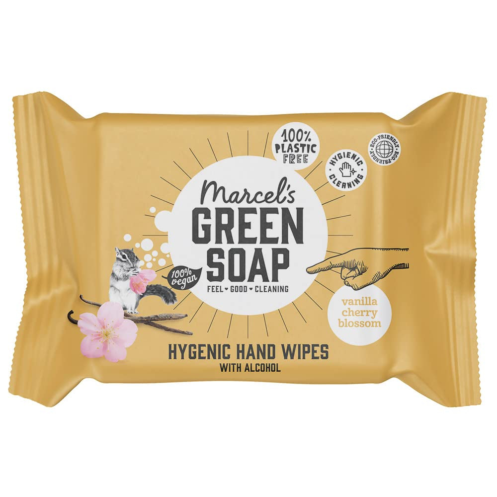 Marcel's Green Soap Handdoekjes 60 Pack - Vanille & Kersenbloesem - Plantaardig - Biologisch