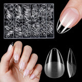 Korte kunstnagels 500 stuks zachte gel volledige dekking nageltips voor gelnagels 12 maten Voorgepolijste nageltips voor gelnagels Korte kunstnagels Doodskistnagelverlengingen met doos