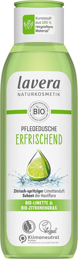 Lavera, Verfrissende douchegel met organische kalk, 250 ml Douche en bad Naty Shop
