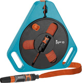 Gardena Original Classic roll-fix platte slang 15m: Voordelige slangenbox met waterslang (Ø 12 mm in de box), automatisch veiligheidsmechanisme, incl. sproeikop, met aansluitstukken (756-20)