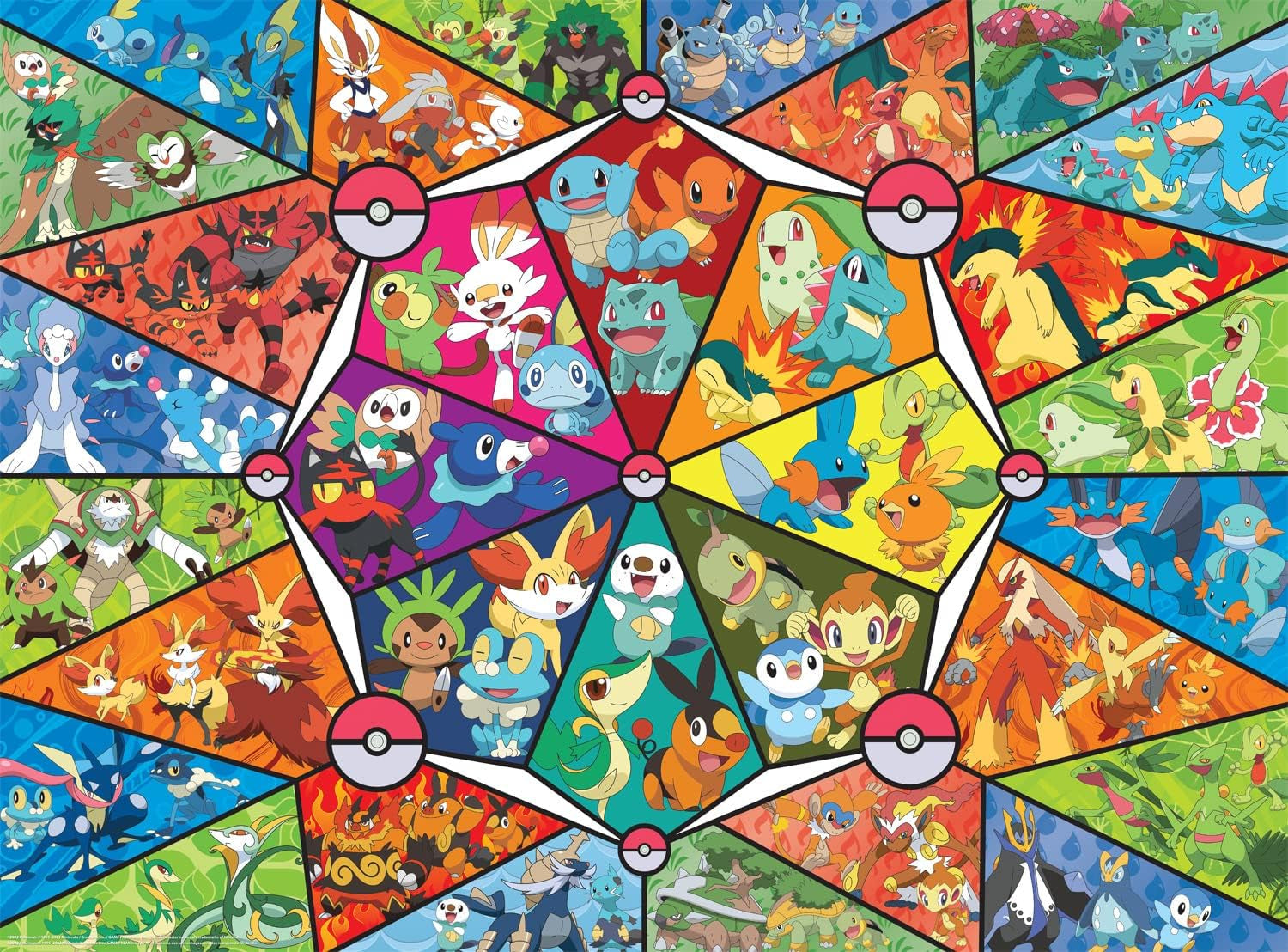Buffalo Games - Pokemon - Glas-in-lood starter - legpuzzel 1000 stukjes Puzzel Naty Shop Standaard titel