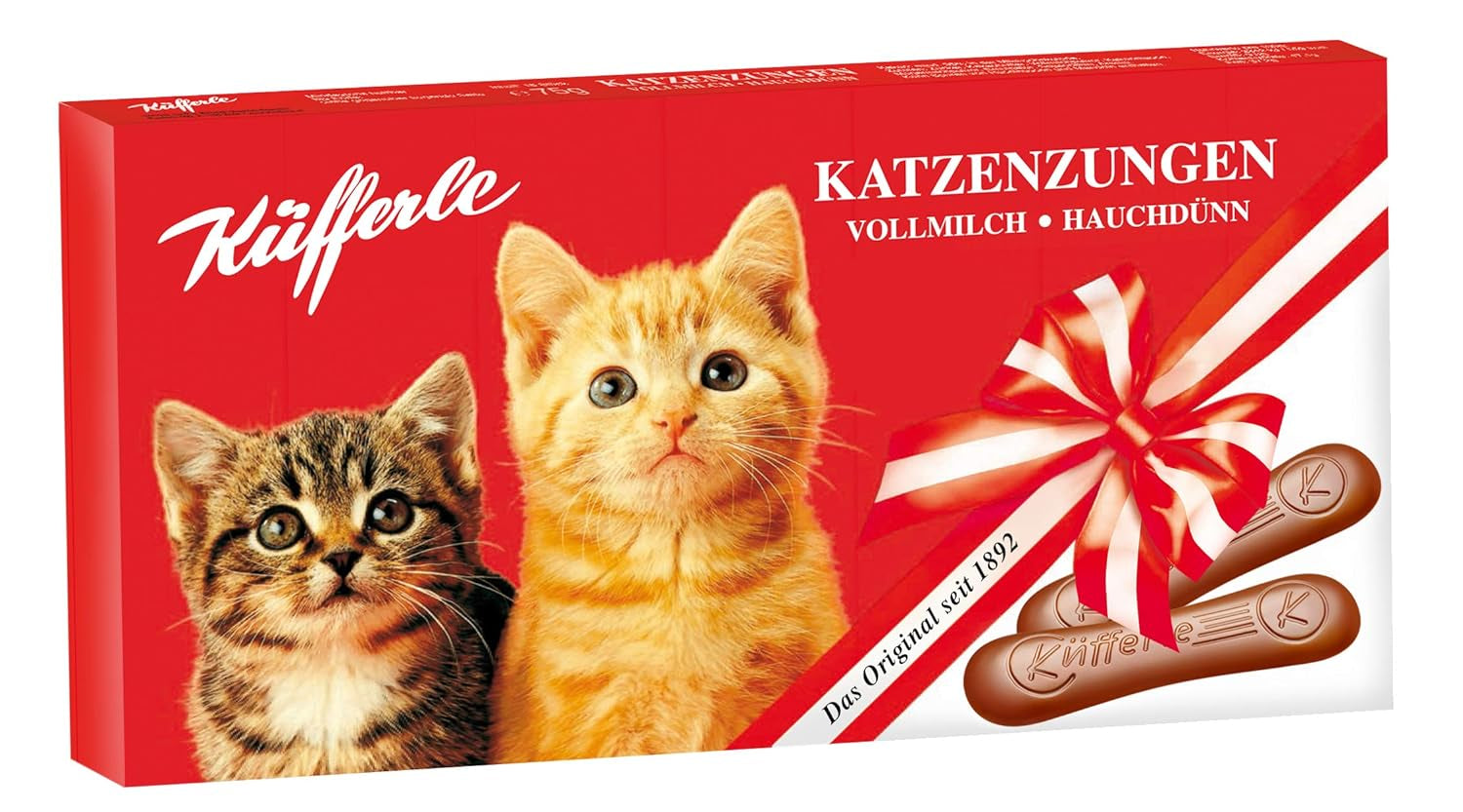 Küfferle kattentongen 10x75g multipack, melkchocolade, 10 stuks