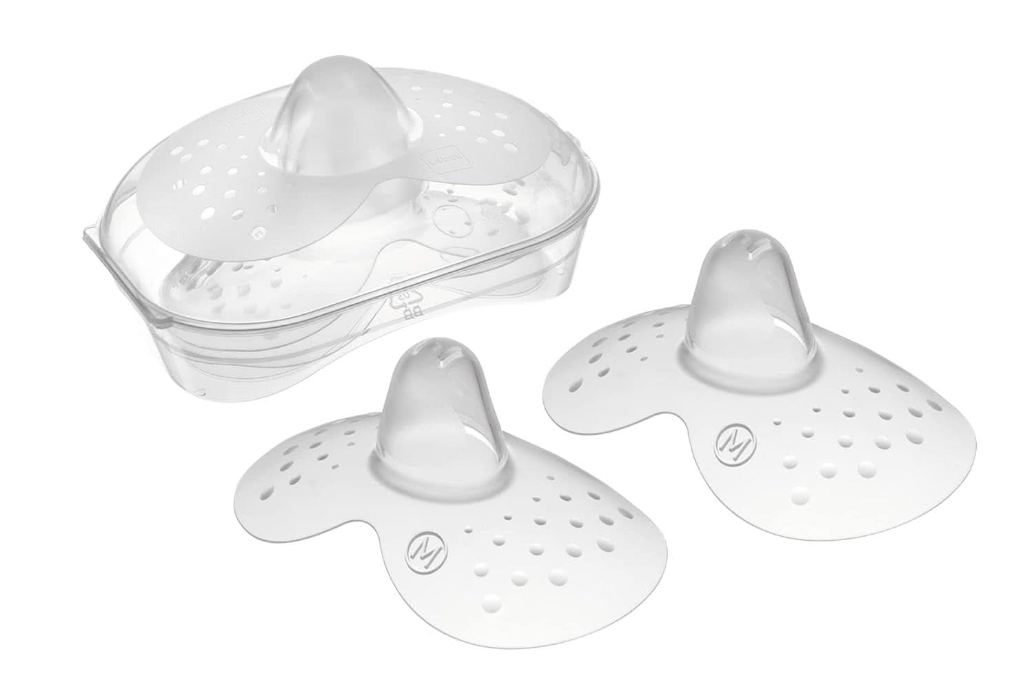 MAMMA | Borstbeschermers - Set van 2 siliconen borstkompressen (maat L, 23 mm) Accessoires Voeding en borstvoeding Bebe Naty Shop 2 stuks (verpakking van 1)