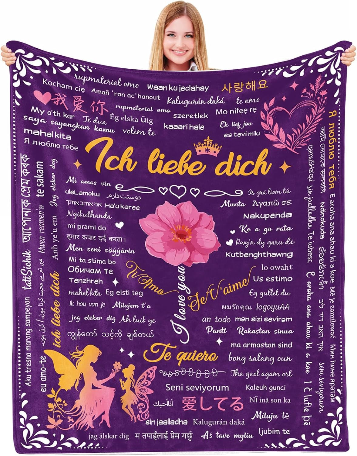 Cadeaus voor mama, jubileumcadeau voor koppels, naast vrouwen, echtgenotes, zussen en moeders, veiligheid Ideaal voor Moederdag, Valentijnsdag en Kerstmis 50"X60" Yasrlvun bedden en dekens Standaardtitel