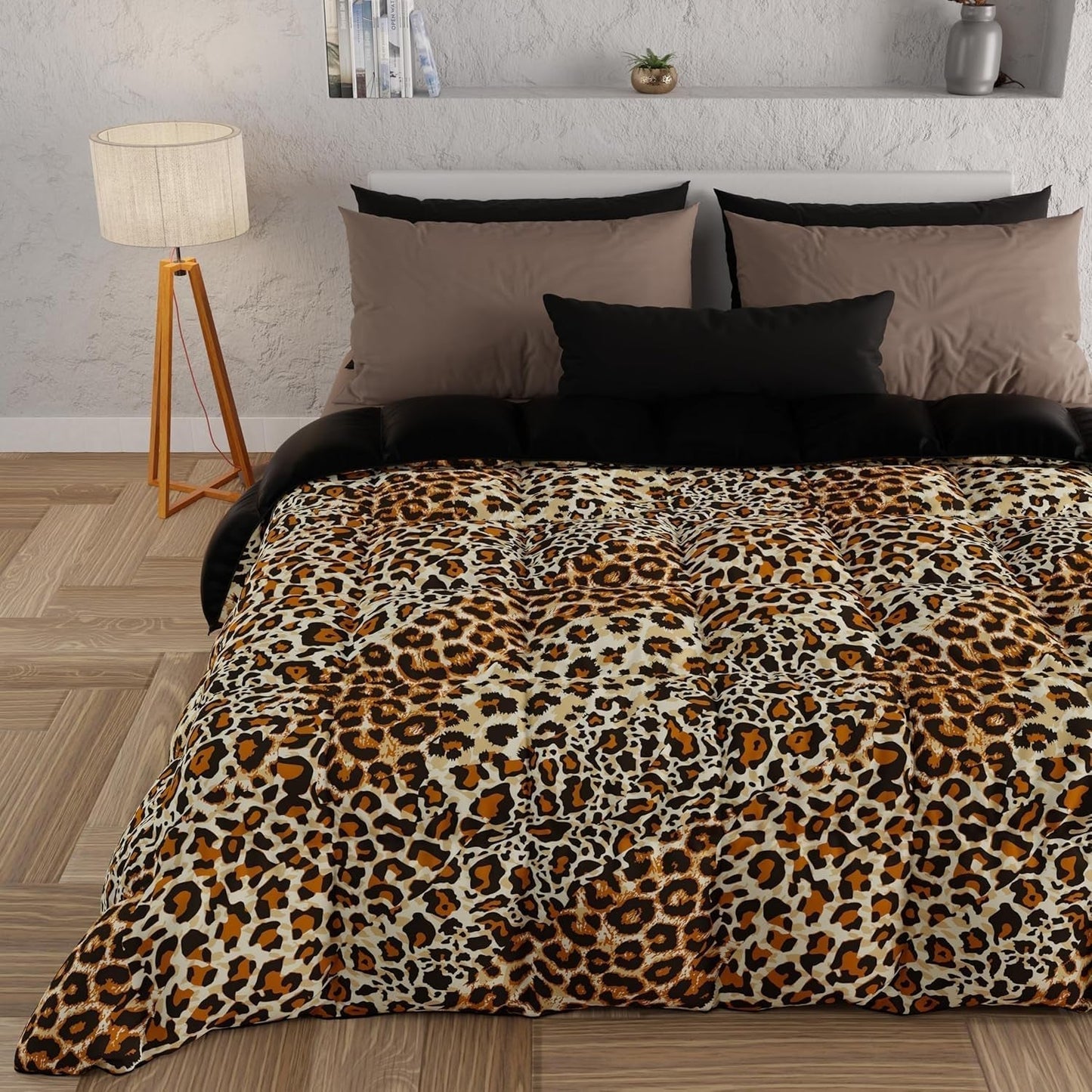 PETTI Artigiani Italiani - Winterquilt, Winterquilt, Eenvoudige quilt, Dubbelzijdig, Monocolor en digitaal printen, 100% hypoallergene microvezel, Made in Italy