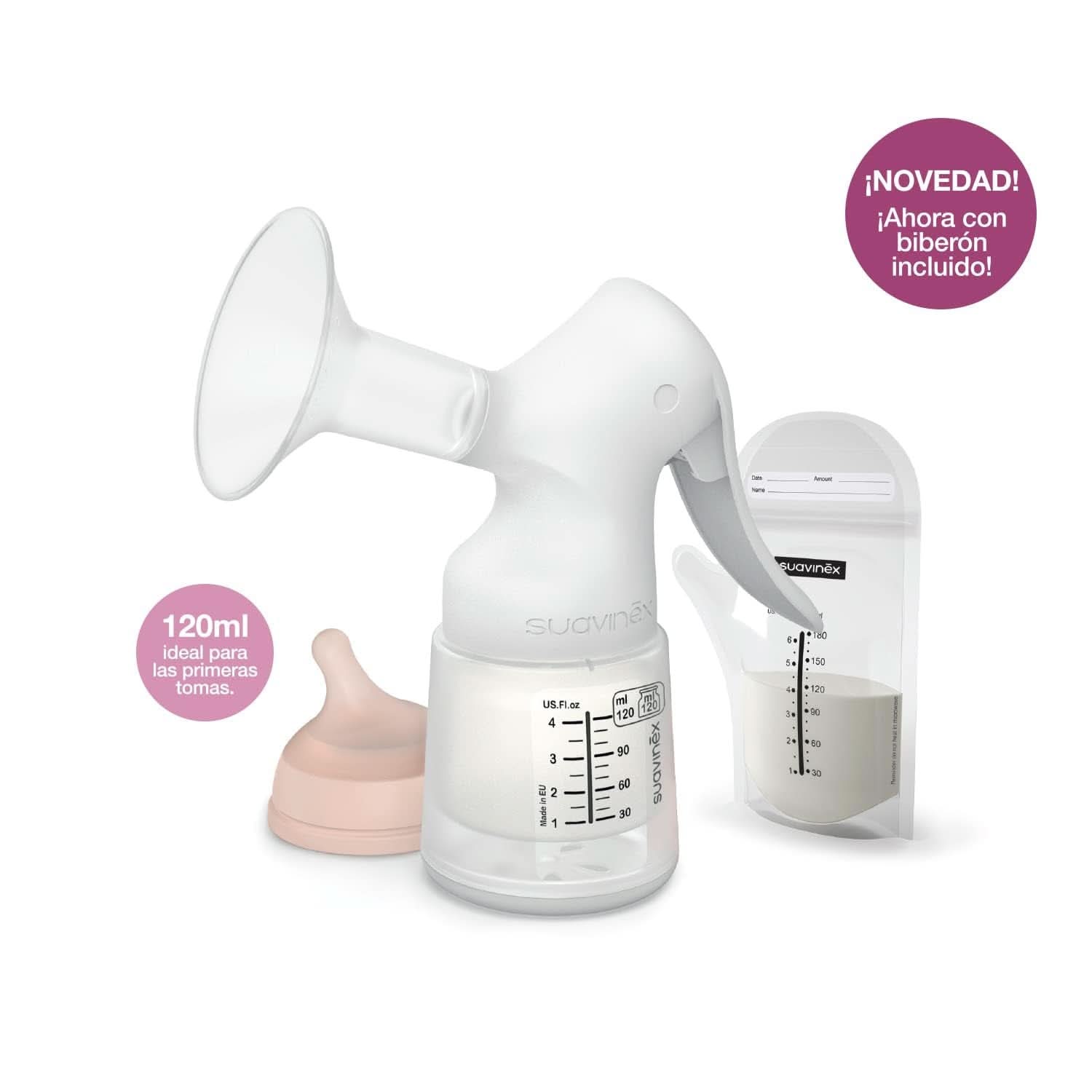Suavinex, Moederborstkolf, 120 ml, met regelbare stroom Voeding en borstvoedingsaccessoires Bebe Naty Shop