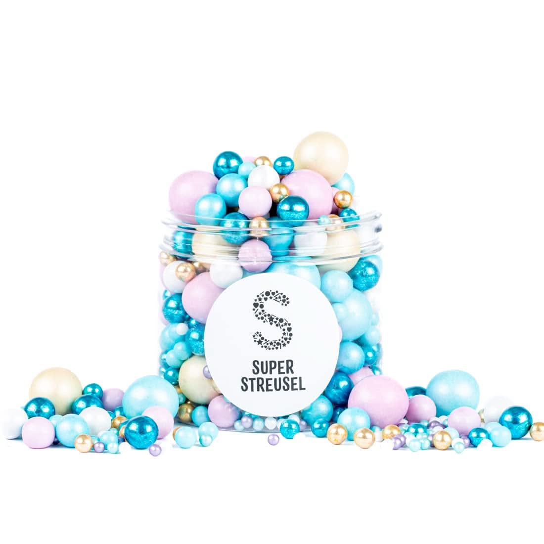 Super Streusel Zeebubbels, parels en suikerbolletjes, 190 gram Naty Shop