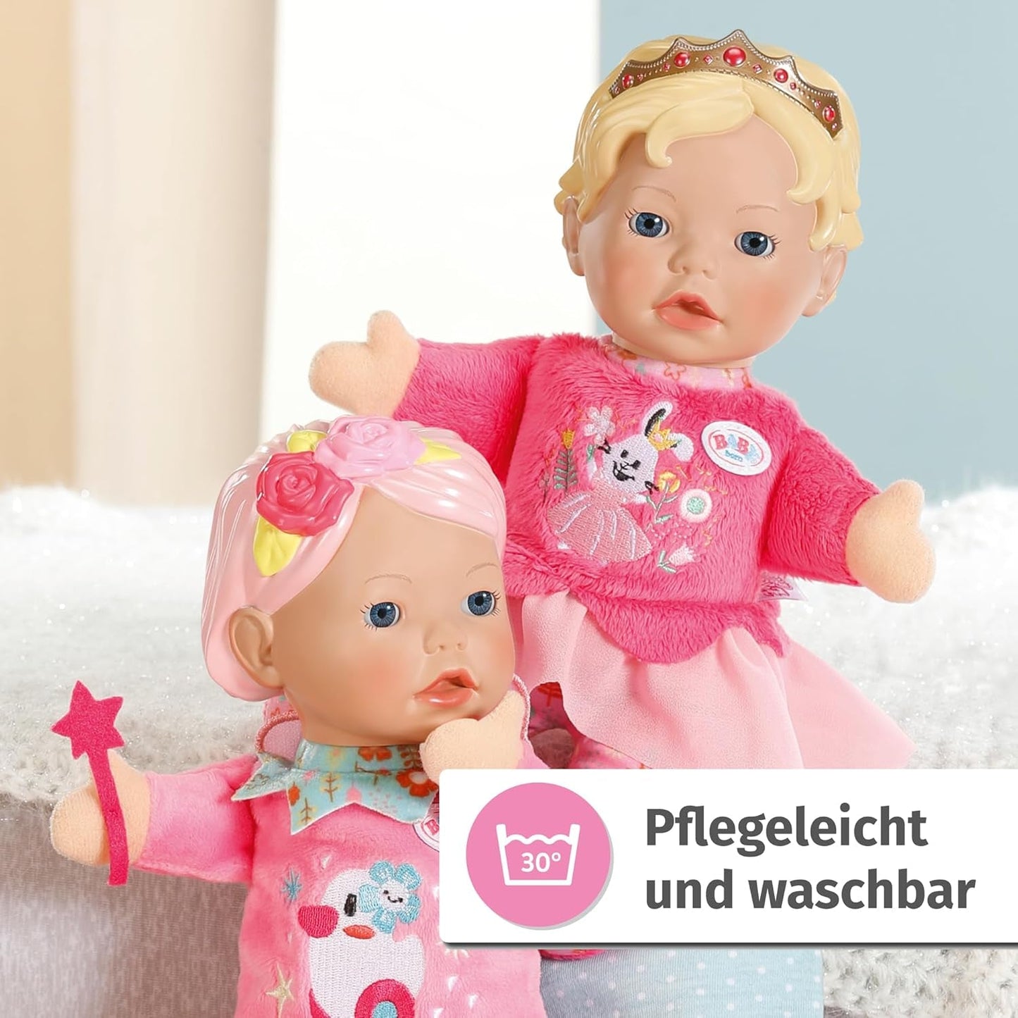 BABY born voor baby's Vergoeding Zachte lichaamspop met vingerzakken in armen 26 cm Hoge handpop 834695 Zapf Creation