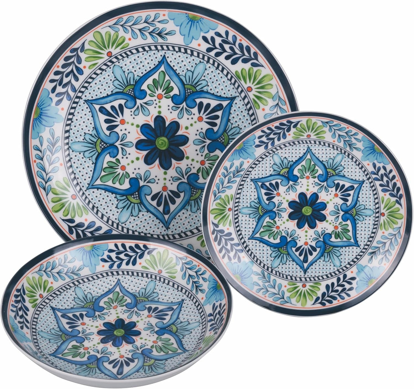 18-delig porseleinen servies, 6 verschillende bordensets, Andalusië