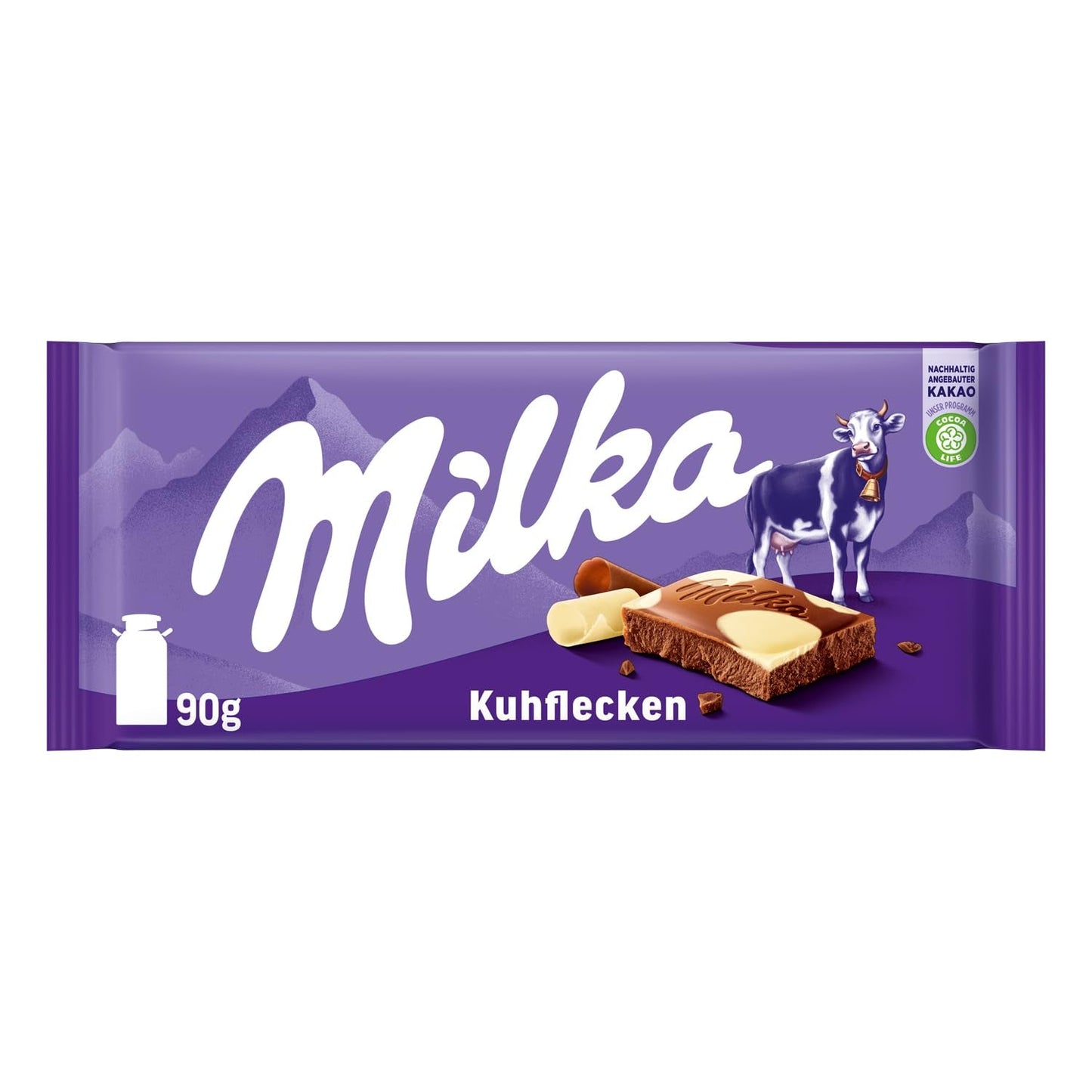 Milka Koeienvlekken – Alpenmelkchocolade met witte chocolade in koevlekkenmotief – 24 x 90 g