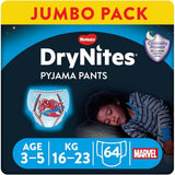 HUGGIES Drynites nachtluiers, voor jongens 4-7 jaar (17-30 kg), 30 stuks Naty Shop 64 stuks 64 stuks