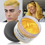 Tijdelijke haarkleur, styling haarkleur voor mannen vrouwen, natuurlijke haarpommade, haarverfwas voor feest, cosplay en Halloween, 4,23 oz (zilvergrijs) Naty Shop haarverf 9 goud