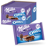 Milka & OREO repen – Alpenmelkchocolade met knapperige stukjes OREO koekjes in melkroom – 13 x 185g
