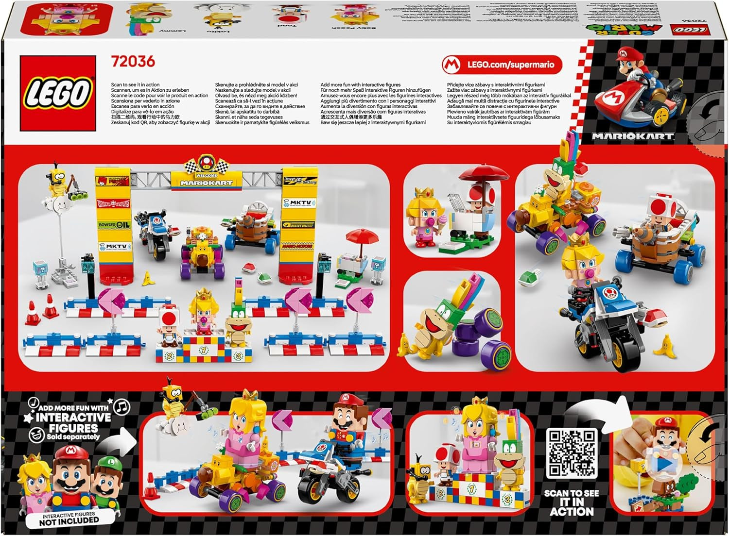 LEGO Super Mario: Mario Kart - Baby Peach & Grand Prix Set, Nintendo Figuren - Toad, Lakitu, Baby Peach en Lemmy, Cadeau voor jongens, meisjes en gamers 8+, Avontuurspeelgoed 72036 Bouwsets Beuche in LEGO-Store