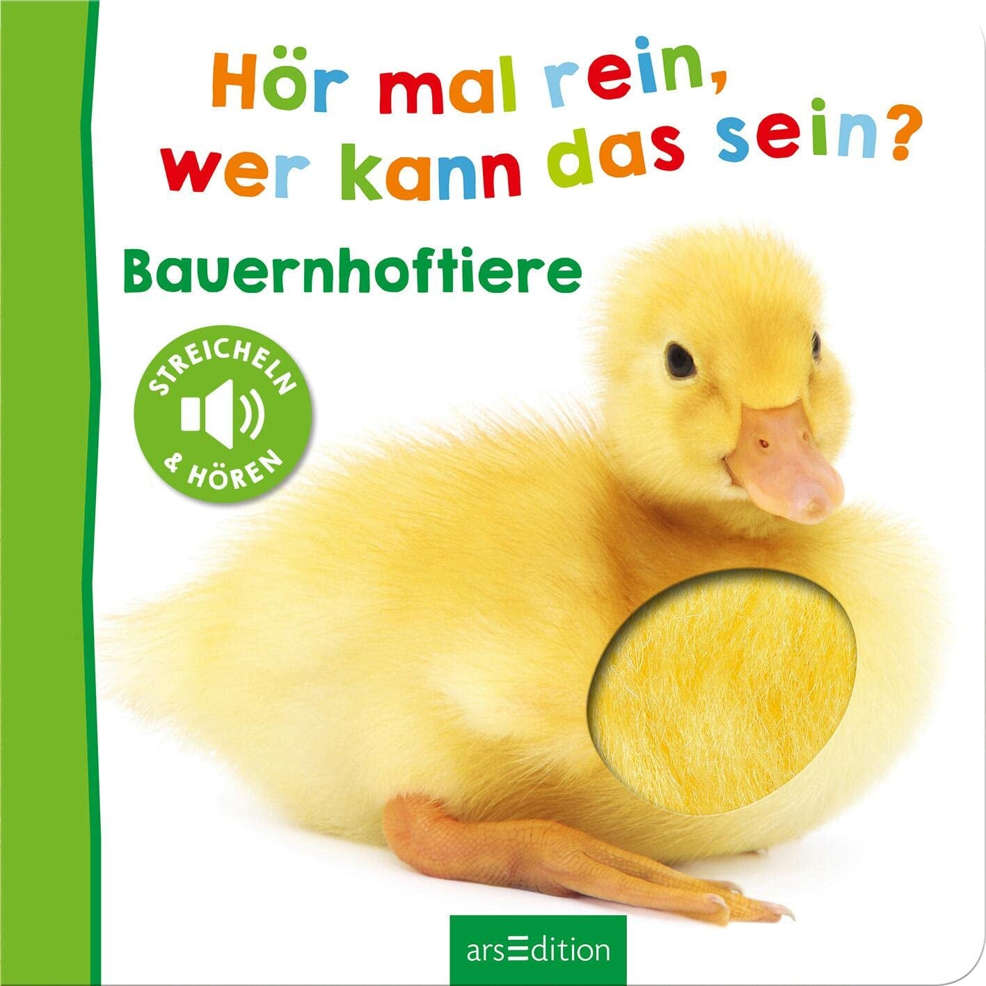 Luister, wie zou het kunnen zijn? - Boerderijdieren: aaien en luisteren | Hoogwaardig kartonnen prentenboek met 5 geluiden en voelelementen voor kinderen vanaf 18 maanden Baby Toys Naty Shop